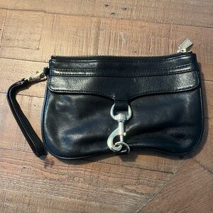 Rebecca Minkoff Black Leather Wristlet
